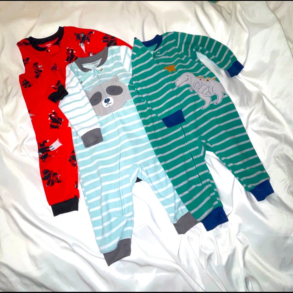 Carter’s Fleece Rompers Jumpsuits size 12months